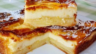 EL POSTRE MÁS RICO Y FÁCIL EN 5 MINUTOS CON 4 MANZANAS y 3 HUEVOS 🍎TARTA DE MANZANA🍏🤤 [upl. by Miof Mela]