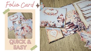 Folding Folio with Greeting Card Autumn Project Full Tutorial [upl. by Estis]