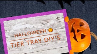 Halloween tier tray decorations 🎃👻🎃 hallowendecor halloweenhomedecor [upl. by Eiblehs]