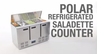 Polar Saladette Counter Fridge 368Ltr G607 [upl. by Haerdna]