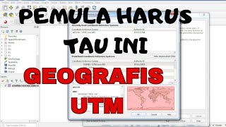 CARA MENGUBAH SISTEM KOORDINAT DI QGIS [upl. by Blinni]