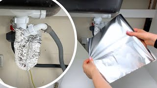 Wrap the pipes under the sink with aluminum foil [upl. by Yssirk355]