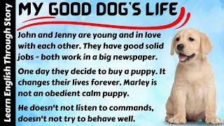 Learn English through Story Level 1  My Good Dog’s Life  Marley and Me Story  Practice English [upl. by Tristis]