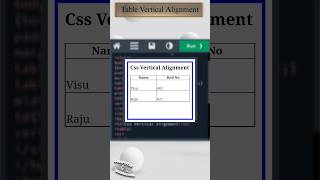 𝐂𝐬𝐬 𝐕𝐞𝐫𝐭𝐢𝐜𝐚𝐥 𝐀𝐥𝐢𝐠𝐧𝐦𝐞𝐧𝐭  table vertical alignment color style css html Educationslearning [upl. by Aven906]