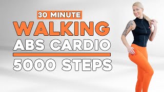 Walk at Home  30 Minute Walking Workout to Lose Belly Fat Knee Friendly All Standing [upl. by Malan]