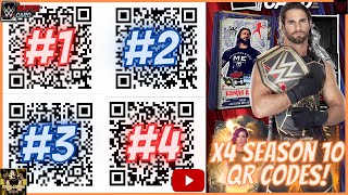 X4 NEW QR CODES SEASON 10 QR CODES WWE Supercard S10 [upl. by Atiekal]