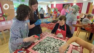 Intergenerational art at Oakwood Court for care home open week 2024 [upl. by Yliram712]