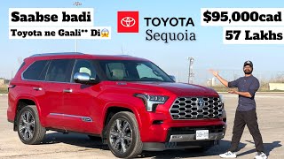 RIP Fortuner  2023 Toyota Sequoia Capstone Hindi Review🇨🇦 [upl. by Pedrotti880]