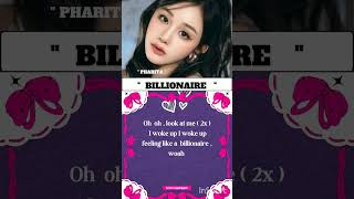 Billionaire  Babymonster song lyrics 🎵billionaire babymonster billionairelyricsshortvideo [upl. by Campney]