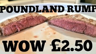 How good can POUNDLAND RUMP STEAK 21 DAY AGED be Food Review [upl. by Ettenahc880]