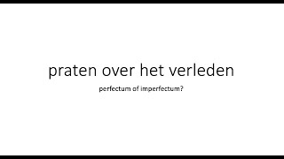 perfectum of imperfectum NT2  B1 2122 learndutch nederlands leernederlands nt2 [upl. by Llerdnod716]