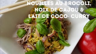 Recette thailandaise  Nouilles sautées lait de coco curry vegan [upl. by Drucilla771]