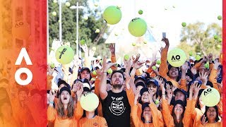 Wawrinka welcomes ball kids to AO18  Australian Open 2018 [upl. by Eimaraj]