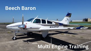 B55 Baron  MultiEngine Training  FULL FLIGHT  ATC AUDIO [upl. by Riocard827]