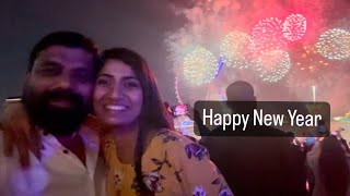 HAPPY NEW YEAR 2024 DUBAI LIVE FIREWORKS SHOW BURJ KHALIFA JBR BEACH GLOBAL VILLAGE MARJAN ISLAND [upl. by Ardnat852]