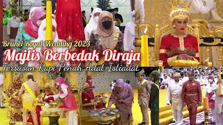 Majlis Berbedak Diraja Brunei Royal Wedding 2023Royal Powdering Ceremony [upl. by Nosnah]