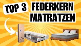 FEDERKERNMATRATZE Beste Matratzen 2025 im Vergleich TOP 3 Test [upl. by Fen]