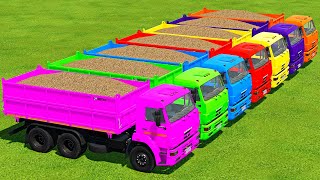 CUT POPLARS amp MAKE WOOD CHIPS WITH KAMAZ TRUCKS amp RIGITRAC TRACTORS  Farming Simulator 22 [upl. by Neeoma272]