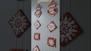 Front Door Wall Hanging shorts cardboardcraft recyclewithpreeti diywallhanging [upl. by Neirda]