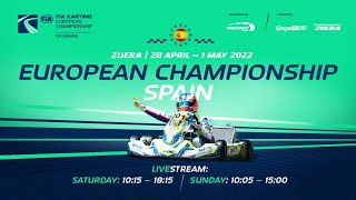 FIA Karting European Championship 2022 Junior  OK Round 2  Zuera  Spain Sunday [upl. by Polish]