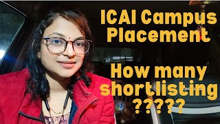 ICAI Campus Placement  How many shortlisting  CA Harshika Manav Jaiswal 🎊🎊 [upl. by Guild]