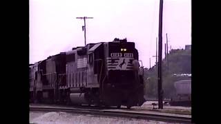 NampW SD35s work NS Decatur Yard 1989 [upl. by Mireielle]