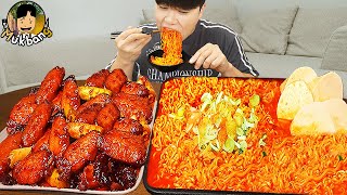 ASMR MUKBANG 직접 만든 순두부 열라면 김밥 고추장 치킨먹방 RAMYEON amp KIMBAP MUKBANG EATING SOUND [upl. by Geoff441]