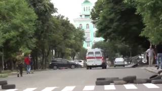 Луганск 2 06 2014 Авиаудар по ОГА Четко видна стрельба Самолёт наносит ракетный удар [upl. by Lizbeth]