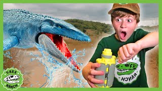 Secret Message in a Bottle amp GIANT Aquatic DINOSAURS  TRex Ranch Dinosaur Videos for Kids [upl. by Aihsel864]