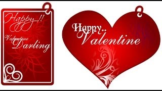 Romantic Design Greeting Card Valentine Day [upl. by Nolad]