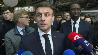 Salon de lagriculture Macron évoque quot500 énervésquot qui ne sont pas la majorité  AFP Extrait [upl. by Natanhoj]