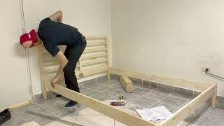 How to put togetherassemble IKEA Tarva Bedframe fullsize [upl. by Ahsekyt]