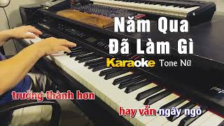 Năm Qua Đã Làm Gì Karaoke Tone Nữ  Noo Phước Thịnh  Tuấn Lê Piano [upl. by Orth272]