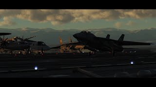 DCS F14 Tomcat CASE I Carrier Landing Practice [upl. by Aurita]