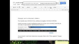 Google Drive  traitement de texte 1 utiliser le traitement de texte gratuit de Google  cours IFAD [upl. by Rehpoitsirhc]