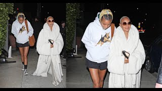 Jada Pinkett Smith Enjoys a Family Night Out for Dinner with Willow and Trey Smith at Giorgio Baldi [upl. by Starks]