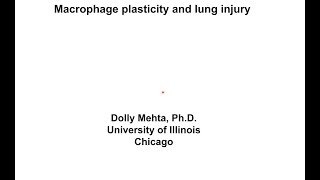 Macrophage Plasticity and Lung Injury [upl. by Agnot595]