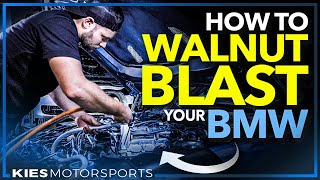 How to Walnut Blast an F30 BMW N55 335i Cheap and Easy from Home [upl. by Edasalof]