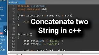 Concatenate Two String in C  ProblemSolving [upl. by Jenks]