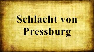 Schlacht von Pressburg [upl. by Sell]