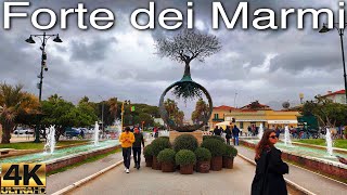 TUSCANY ITALY WALKING TOUR  FORTE DEI MARMI LUCCA 4K60FPS [upl. by Lyrak630]