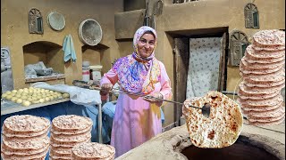 cooking bread in an old clay oven in Iran  Simple village life 🏡 [upl. by Durand983]