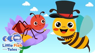 10 Little Bees Go Buzzing  Little Fish Tales  nurseryrhymes [upl. by Kaehpos252]