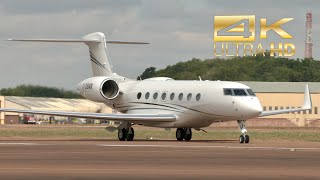 4K Gulfstream Aerospace G650 ER GDSMR TAG Aviation arrival at RAF Fairford RIAT 2022 AirShow [upl. by Galanti]