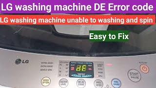 LG Washing Machine DE Error code [upl. by Ennairol]