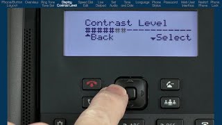 Mitel 6865i Phone How to Adjust the Contrast Level and Backlight [upl. by Nyladnewg49]