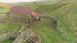 Wolf Cleugh by drone Rookhope Co Durham Abandoned places UK [upl. by Malkin]