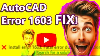 AutoCAD Error 1603 Here’s the Fix 🛠️ AutoCAD installation failed [upl. by Ajnotal318]