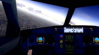 Cockpit A340600 Emergency Landing New York JFK Engine Fire [upl. by Suhcnip]