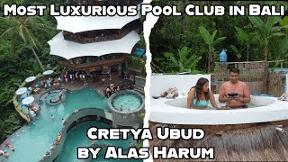 Most Luxurious Pool Club in Bali  Cretya Ubud  Best Day Pool Club in Ubud  Crazy Couple Vlog Pt 2 [upl. by Stempien555]